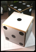 Dice : Dice - 6D Pipped - Large Wood Hollow Painted - Dollar General - 2023